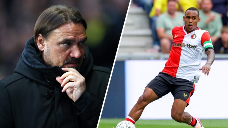 Leeds manager Daniel Farke (left) and Igor Paixao of Feyenoord (right)