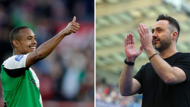 Roberto De Zerbi applauds Marseille fans and Igor Paixao in action for Feyenoord.