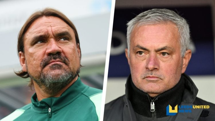 Split image of Leeds United manager and Fenerbahce manager Jose Mourinho.