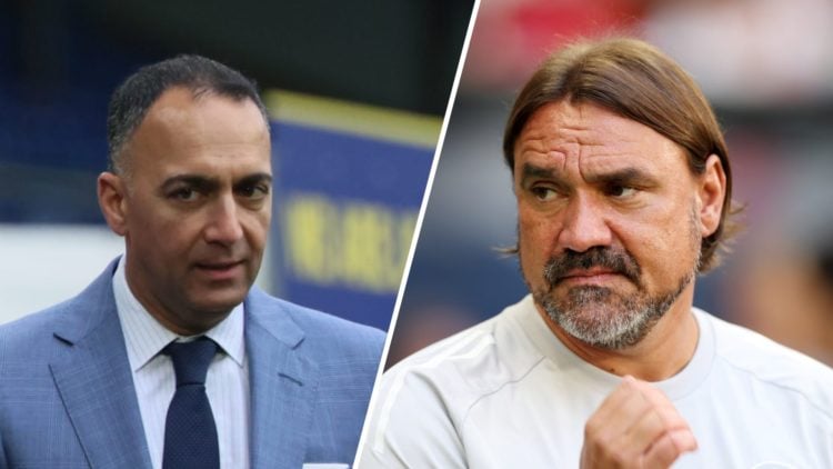 Leeds United chairman Paraag Marathe and Leeds manager Daniel Farke