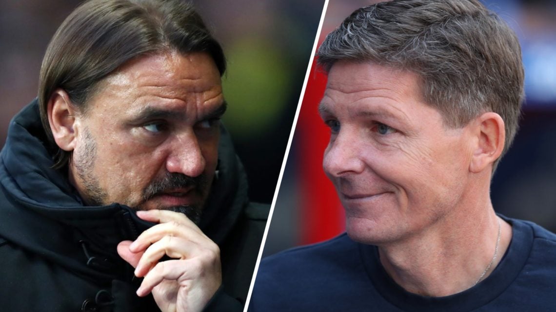 Leeds manager Daniel Farke (left) and Crystal Palace manager Oliver Glasner (right)