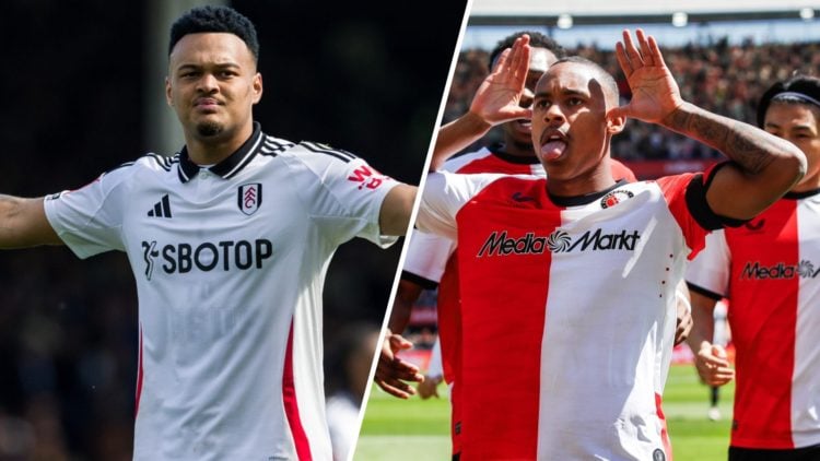 Fulham striker Rodrigo Muniz (left) and Igor Paixao (right)