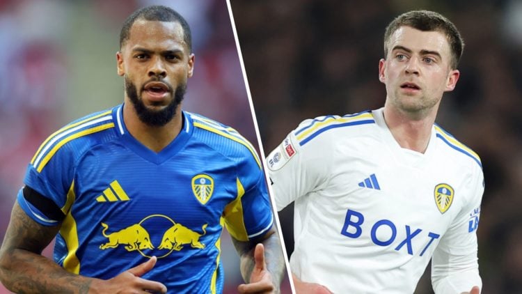Lukas Nmecha and Patrick Bamford playing for Leeds.