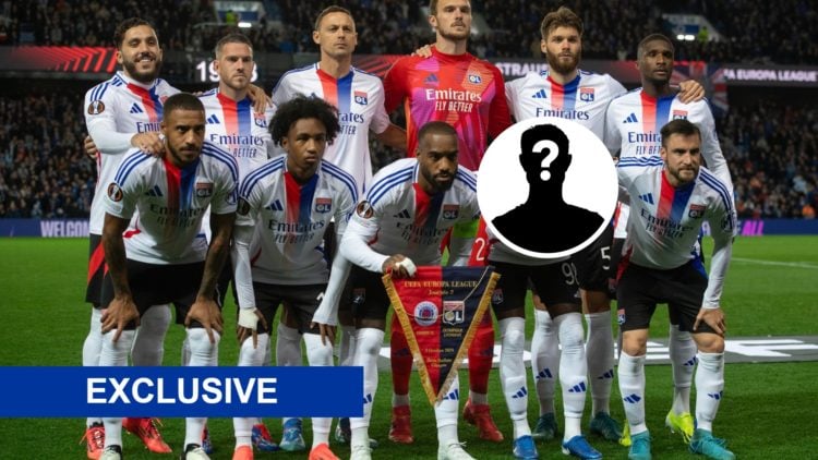 New Leeds signing Lucas Perri poses with his Lyon teammates.