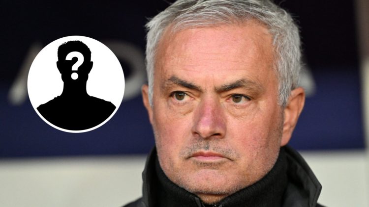 Jose Mourinho looks on ahead of a Fenerbahce fixture.