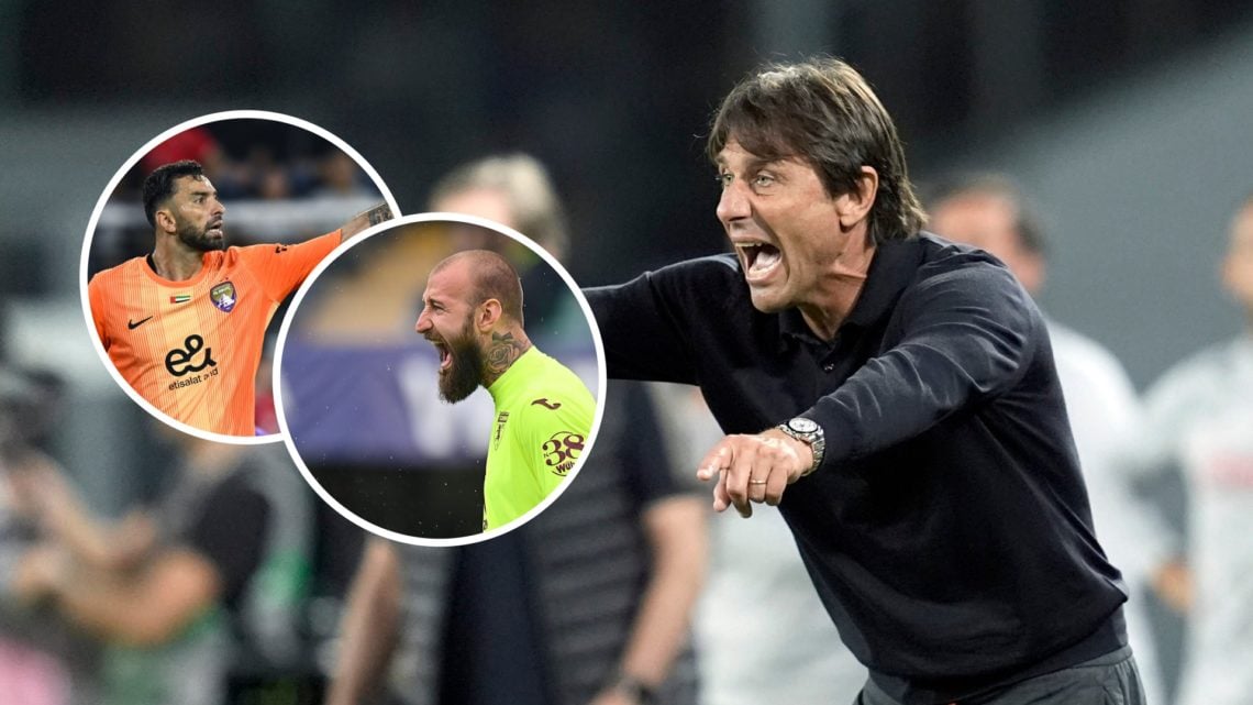 Napoli manager Antonio Conte, Torino's Vanja Milinkovic-Savic and Rui Patricio playing for Al Ain.