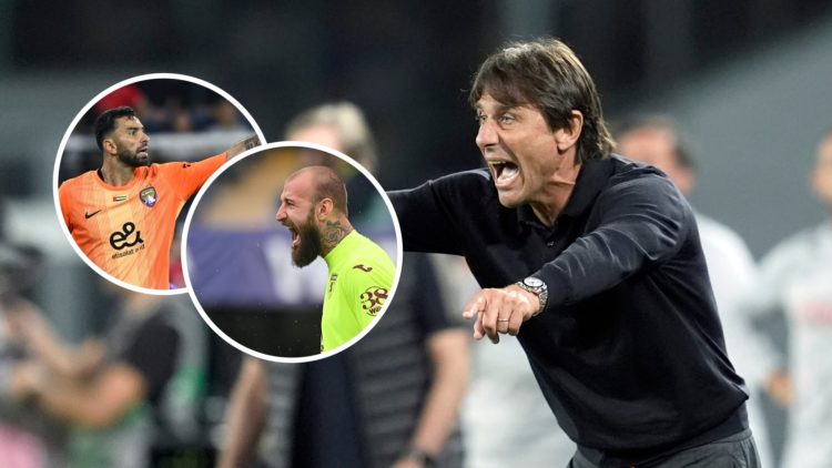 Napoli manager Antonio Conte, Torino's Vanja Milinkovic-Savic and Rui Patricio playing for Al Ain.