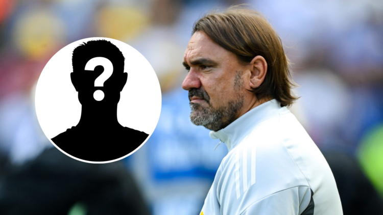 Daniel Farke and mystery player icon.