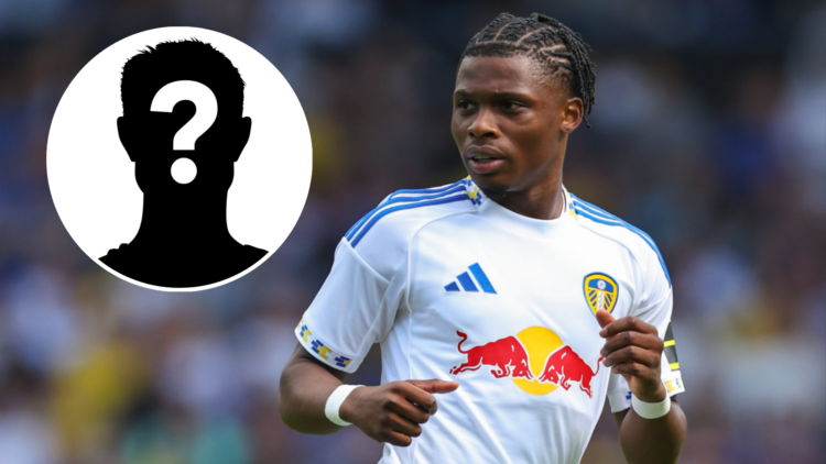 Largie Ramazani playing for Leeds United.