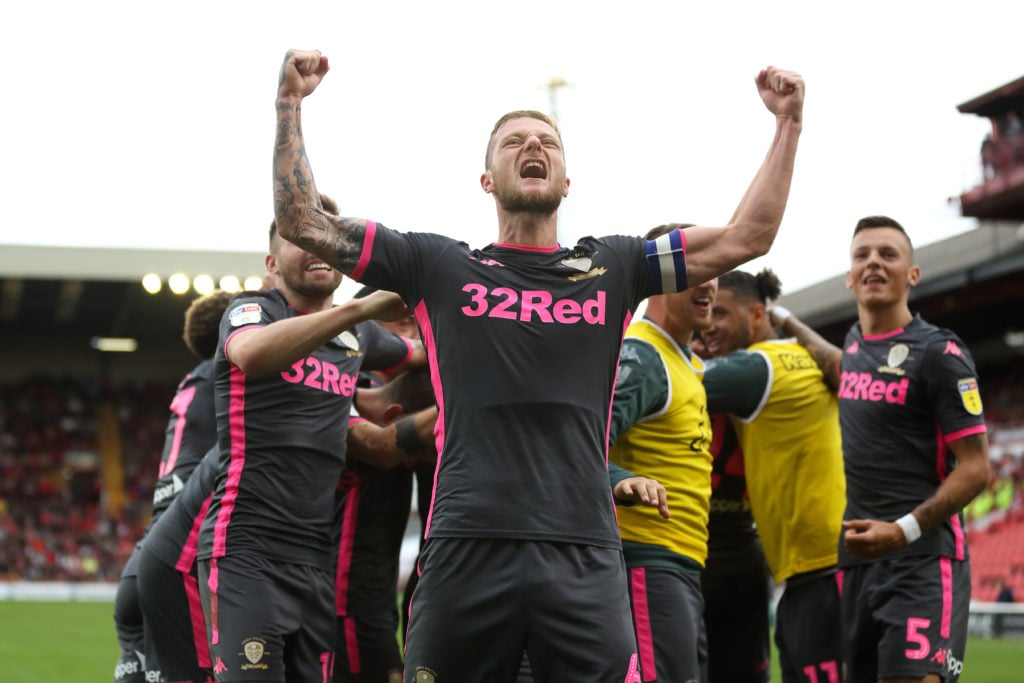 Liam Cooper playing for Leeds United.