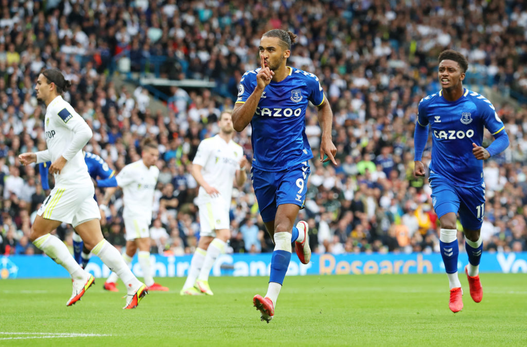 Dominic Calvert-Lewin playing for Everton.