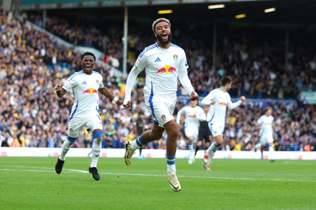 Jayden Bogle playing for Leeds.