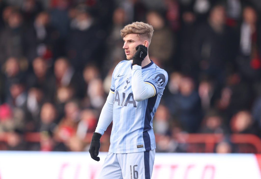 Timo Werner in action during Tamworth v Tottenham Hotspur - Emirates FA Cup Third Round