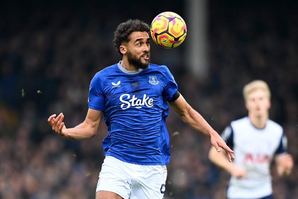 Dominic Calvert-Lewin playing for Everton.