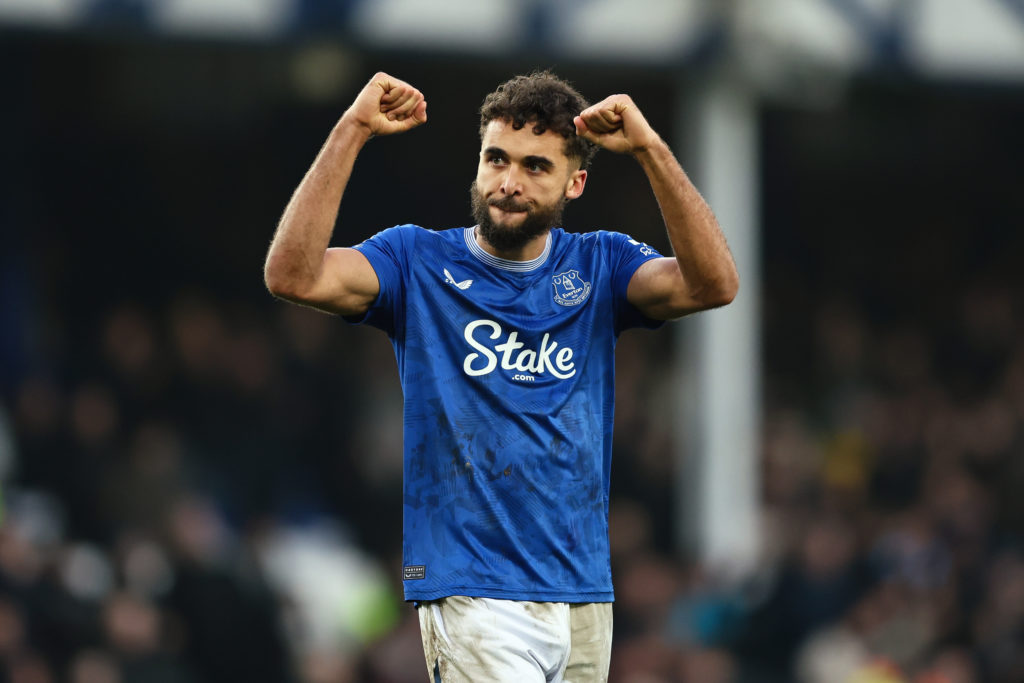 Dominic Calvert-Lewin playing for Everton.