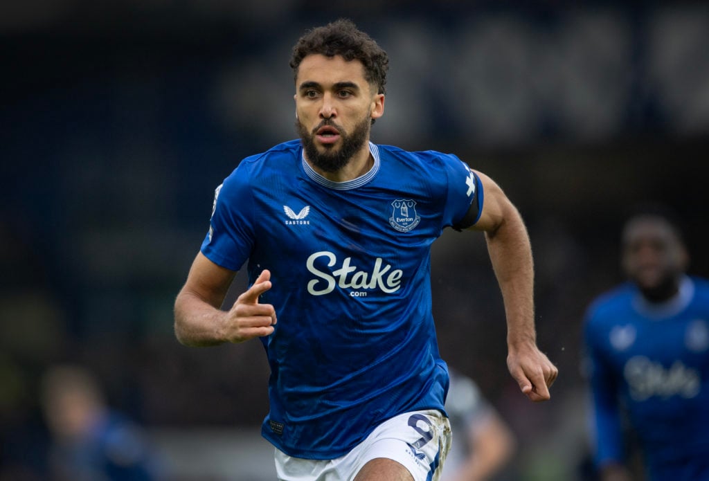 Dominic Calvert-Lewin playing for Everton.