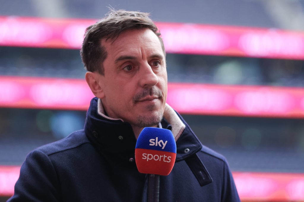 Gary Neville at Tottenham Hotspur FC v Manchester United FC - Premier League