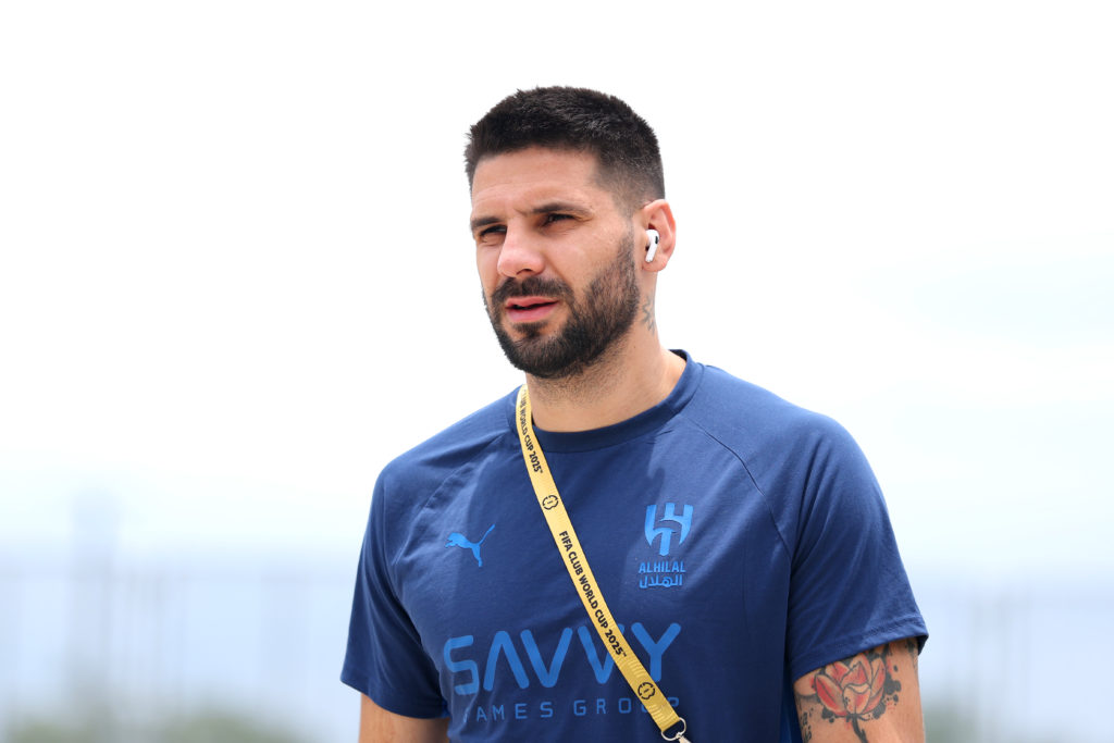Aleksandar Mitrovic on Al Hilal duty.