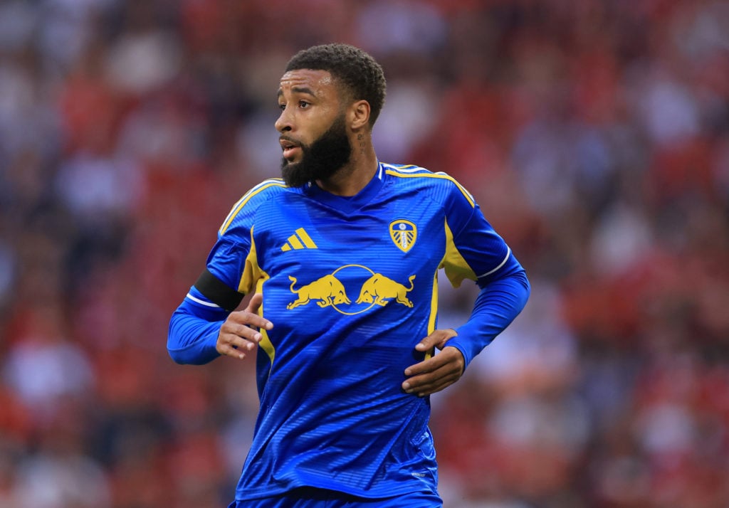 Jayden Bogle playing for Leeds.