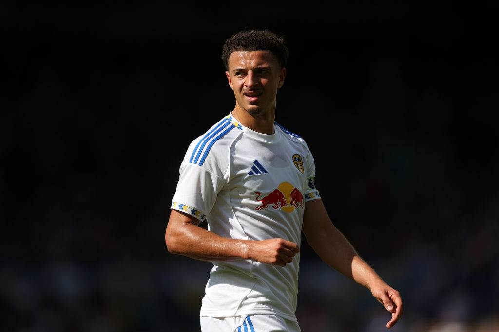 Ethan Ampadu in action during Leeds United v Villarreal CF - Pre-Season Friendly