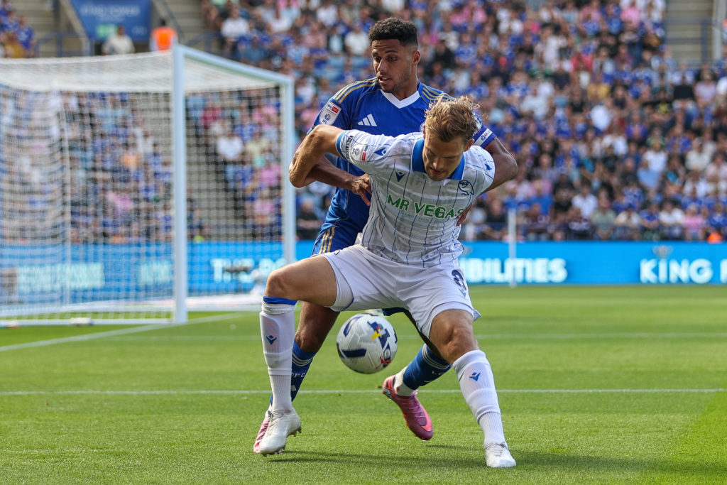 James Justin in action for Leicester against Sheffield Wednesday.