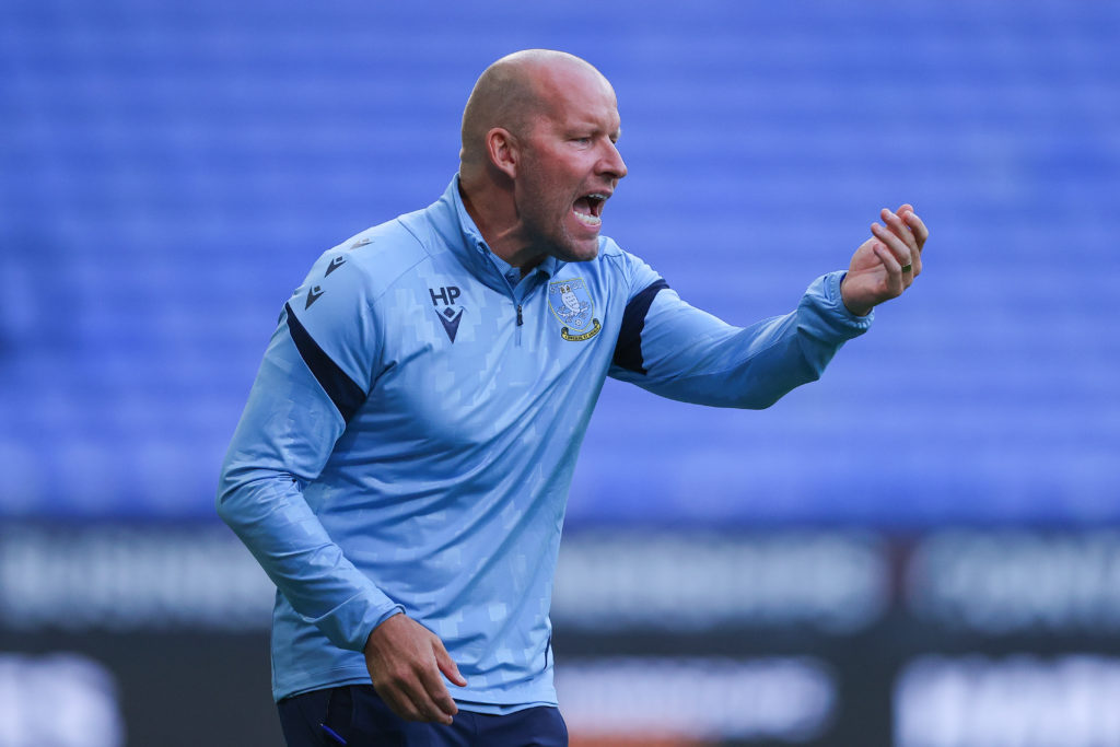 Henrik Pedersen, Sheffield Wednesday manager during game v Bolton Wanderers.