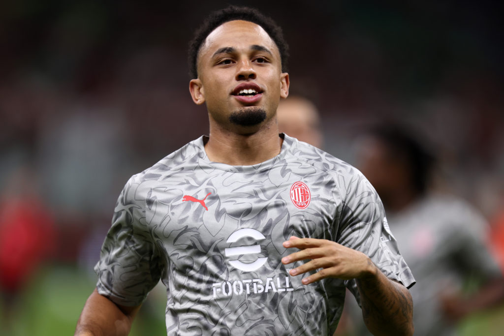 Noah Okafor during AC Milan v SSC Bari - Coppa Italia