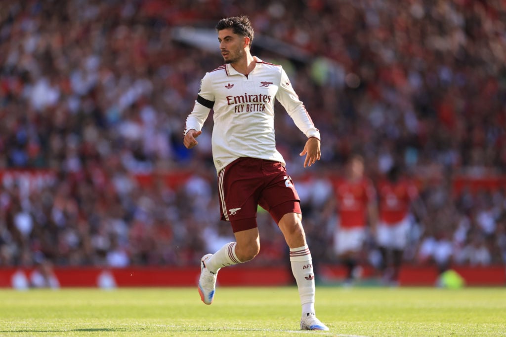 Kai Havertz in action during Manchester United v Arsenal - Premier League