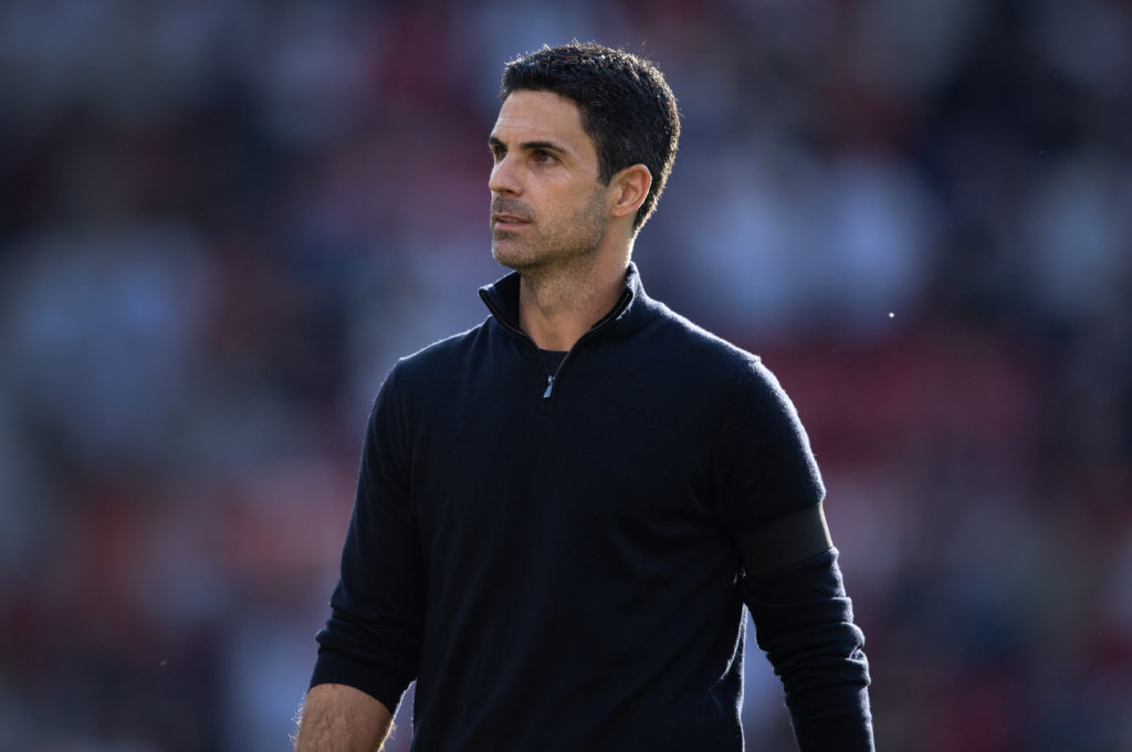 Mikel Arteta during Manchester United v Arsenal - Premier League