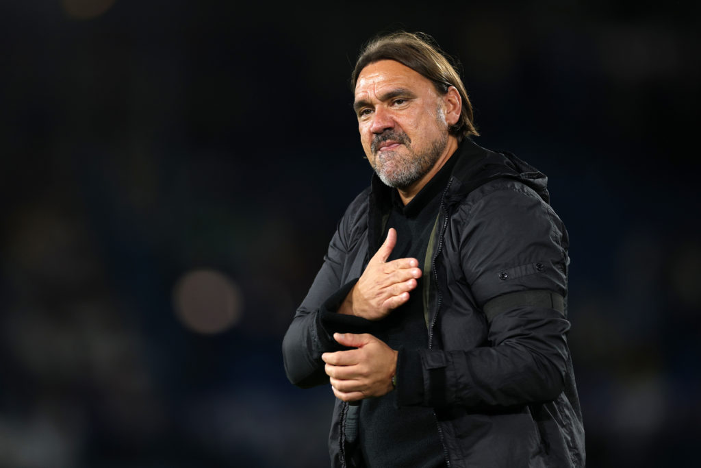 Daniel Farke, Leeds United manager during game Everton.