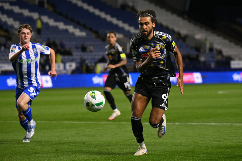 Dominic Calvert-Lewin playing for Leeds United.