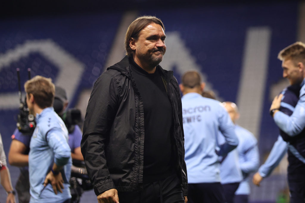 Daniel Farke looks on after Sheffield Wednesday v Leeds United - Carabao Cup Second Round