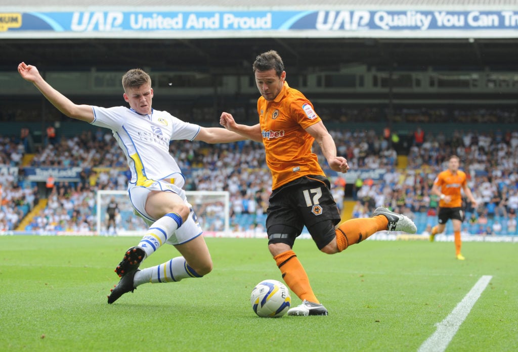 Sam Byram of Leeds United in action against Wolves in 2012