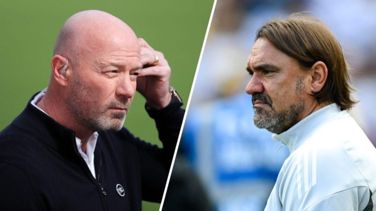 Premier League pundit Alan Shearer (left) and Leeds United manager Daniel Farke (right)