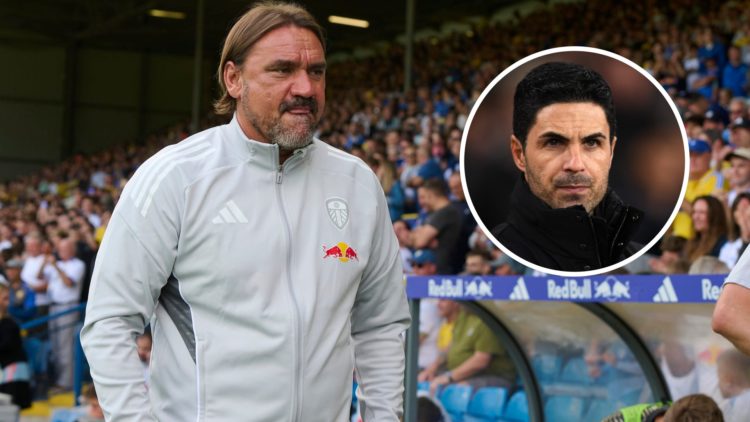 Leeds United manager Daniel Farke (left) and Arsenal manager Mikel Arteta (right)