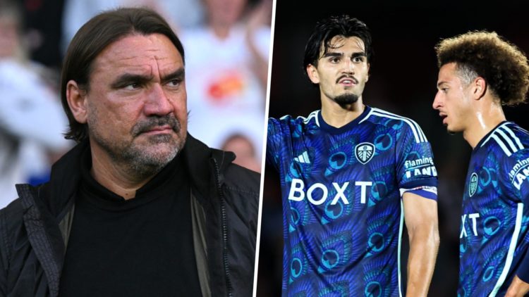 Daniel Farke after Sheffield Wednesday defeat, Pascal Struijk & Ethan Ampadu during Salford match.