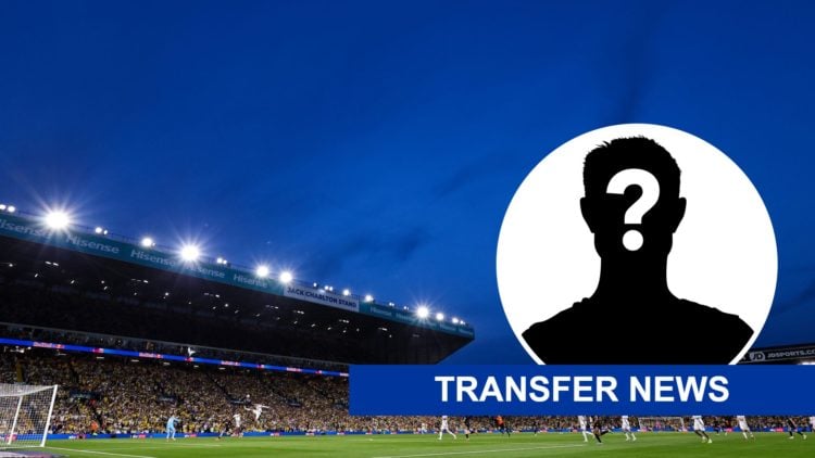 A general view of Leeds United's Elland Road home with the mystery player overlay