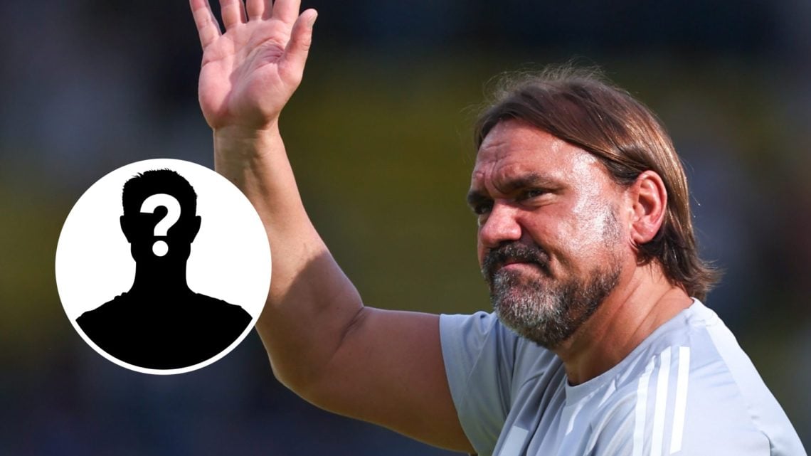 Daniel Farke waves to the Leeds fans.