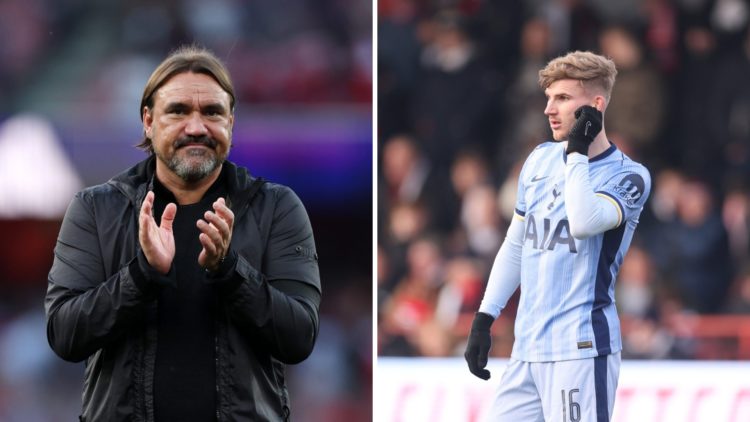 Split image of Leeds United manager Daniel Farke and RB Leipzig player Timo Werner
