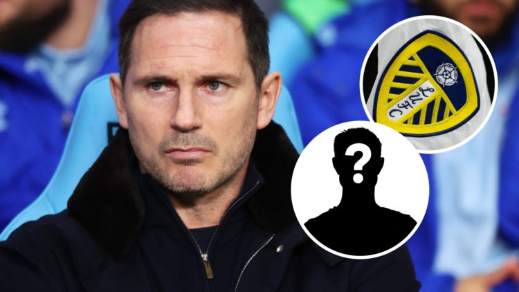 Coventry City manager Frank Lampard looking unhappy. Inset, Leeds United badge on corner flag.
