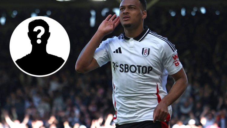 Fulham striker Rodrigo Muniz (right) and mystery player inset (left)