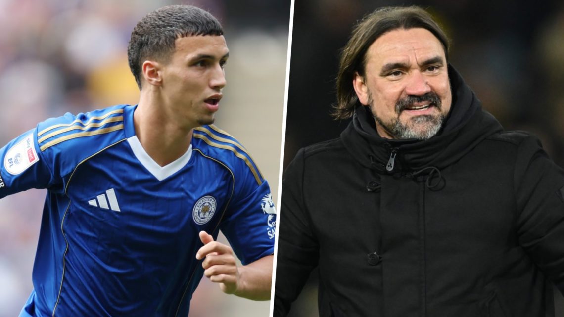 Bilal El Khannouss, Leicester City player and Daniel Farke, Leeds United manager.