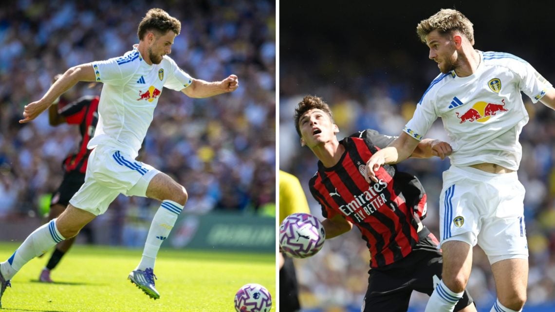 Anton Stach playing for Leeds United in pre-season friendly.
