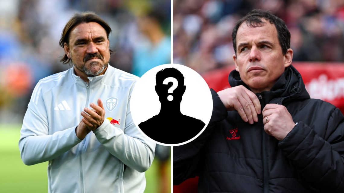 Daniel Farke and Regis Le Bris during Leeds and Sunderland action.