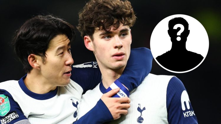 Archie Gray and Son Heung-min in action for Tottenham.