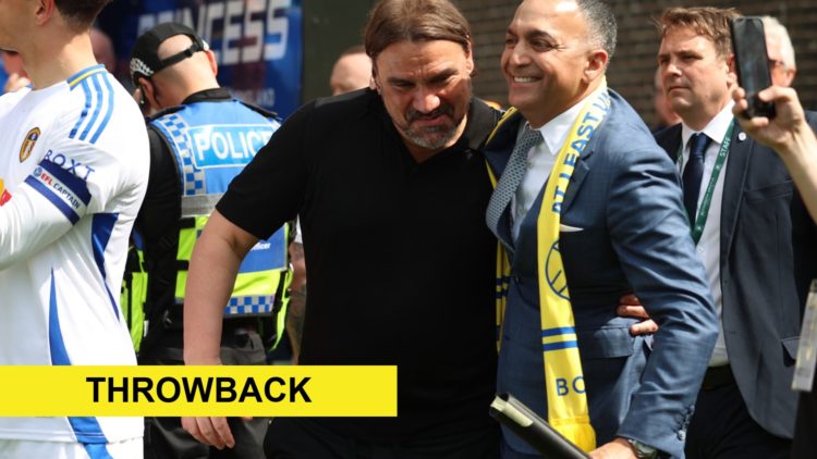 49ers Paraag Marathe and Leeds United manager Daniel Farke - LUN throwback banner