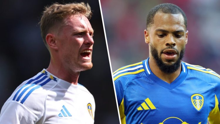 Sean Longstaff and Lukas Nmecha both playing for Leeds.