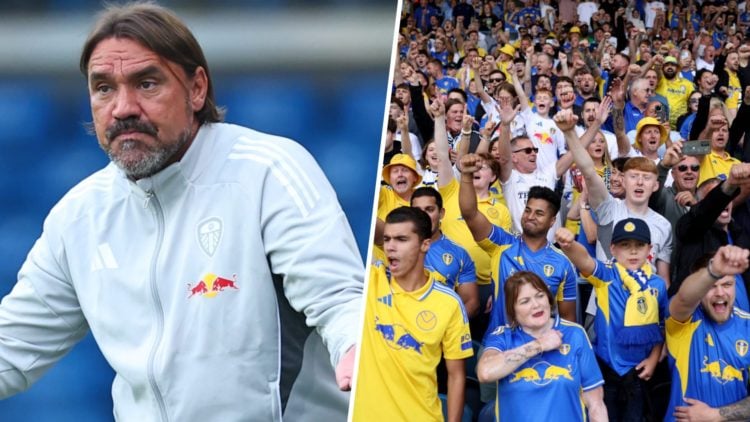 Daniel Farke Leeds United manager and Leeds United fans.