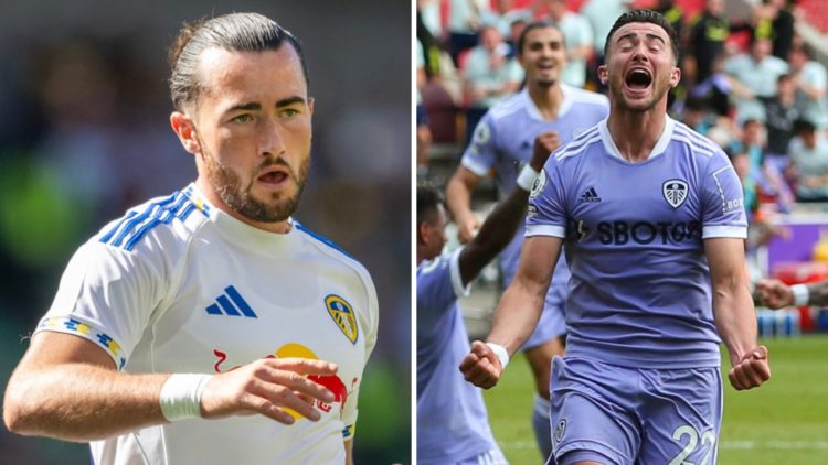 Jack Harrison playing for Leeds United.