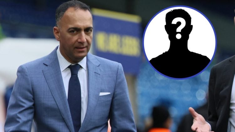 49ers and Leeds United chairman Paraag Marathe (left) and mystery player inset (right)